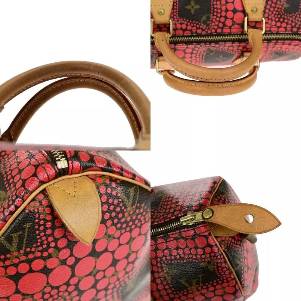 LOUIS VUITTON LVxYK Speedy 30 Travel Hand Bag Monogram Town Red